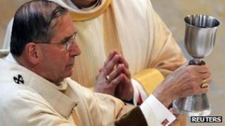 Cardinal Roger Mahony celebrates Mass in Los Angeles, file pic from 2010