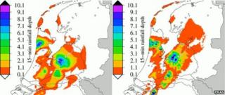 Rain data taken with mobile masts and radar/rain gauges