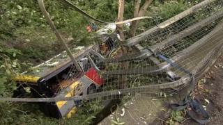 Baroness's tour bus crashed through railings in Bath