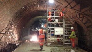 Working in the tunnel