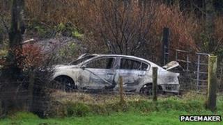 Burnt out car