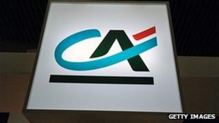Credit Agricole sign