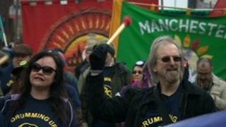 Campaigners from Manchester Coalition Against Cuts