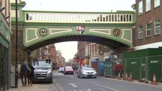 Worcester Foregate Street railway bridge after the makeover
