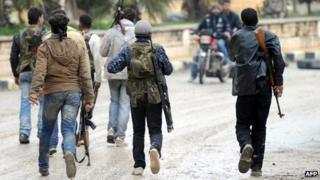 Syrian rebel fighters (30 January 2013)