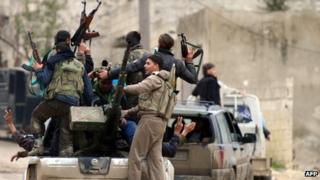 Syrian rebel fighters