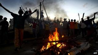 Kibera men during the violence