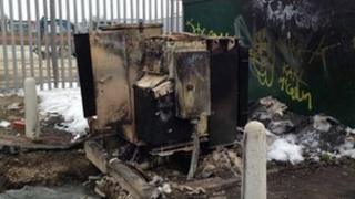 Vandalised substation