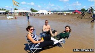 Heavy rain turned the Sunrise festival site into a sea of mud in 2012
