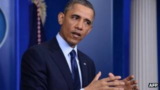 US President Barack Obama at the White House, Washington DC 1 March 2013
