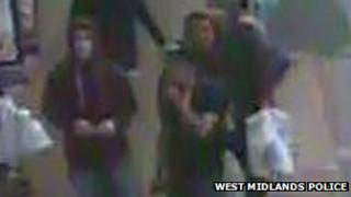 CCTV images of the people police want to speak to