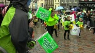 St Patrick's Day parade in Omagh