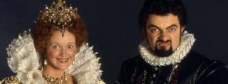 Rowan Atkinson as Edmund Blackadder and Miranda Richardson as Queen Elizabeth I