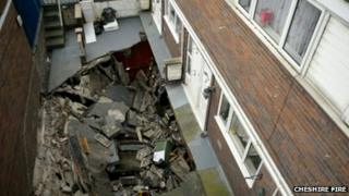 Scene of collapse