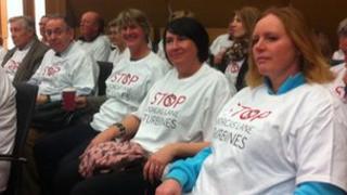 Stop Dorcas Lane Wind Farm protesters