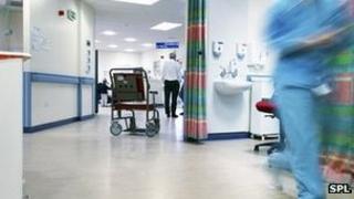 A hospital emergencies department