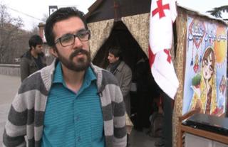Babek, an evangelical Christian from Iran, in Tbilisi