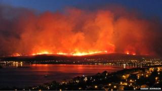Fire near Fort William