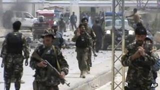 Blast aftermath in Qalat, Zabul