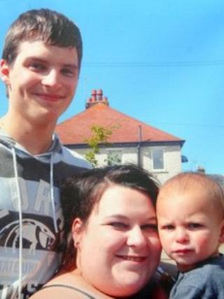 Liam Timbrell, Lee-Anna Shiers and son Charlie