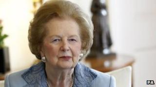 Baroness Thatcher on visit to Downing Street in 2010