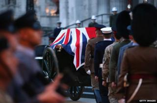 Rehearsal for Thatcher's funeral