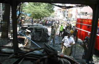 Site of the blast