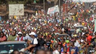 Protests in Guinea in March 2013