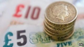 pound coins and notes