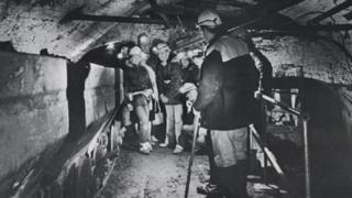 Visitors to Big Pit, 1983