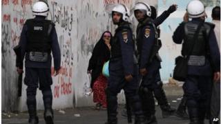 Security police in the village of Diraz