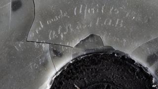 Close-up of wax recording