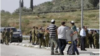 Scene of attack at Tapuach junction (30/04/13)