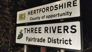 Hertfordshire sign - County of opportunity