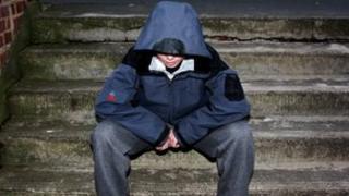 Teenager in a hoodie, file picture