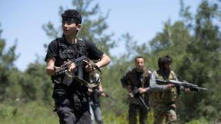 Syrian rebel fighters