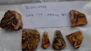 Some 17th - 18th Century pottery found in the villagers' gardens