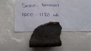 A small piece of Norman pottery