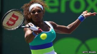 Serena Williams in action
