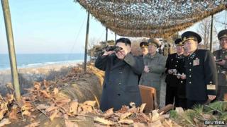 Kim Jong-un and North Korean generals (26 March 2013)