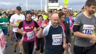 Runners in the Marathon of North