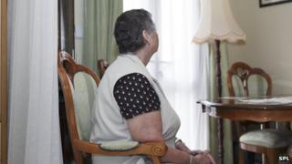 Older woman alone