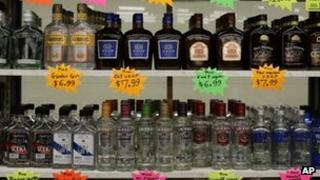 Bottles of liquor