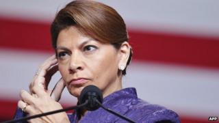 Cost Rica President Laura Chinchilla on 3 May 2013