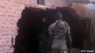 Nigerian soldier in Bama (file photo - 7 May)