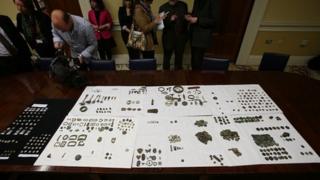 Almost 900 artefacts were recovered by police in England