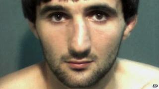 Police mug shot of Ibragim Todashev after his arrest on suspicion of assault on 4 May 2013