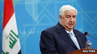 Syrian Foreign Minister Walid Muallem in Baghdad (May 26 2013)