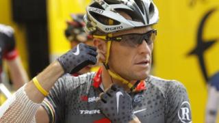 Lance Armstrong in Wanze, Belgium in July 2010