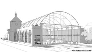 An architect's impression of the museum